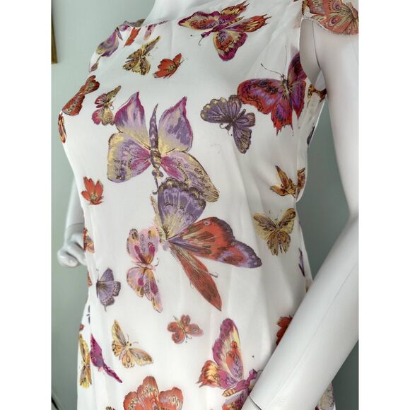 Vintage Y2k Amy Byer Butterfly Print Fairycore Chiffon Dress Juniors Small - Picture 4 of 9